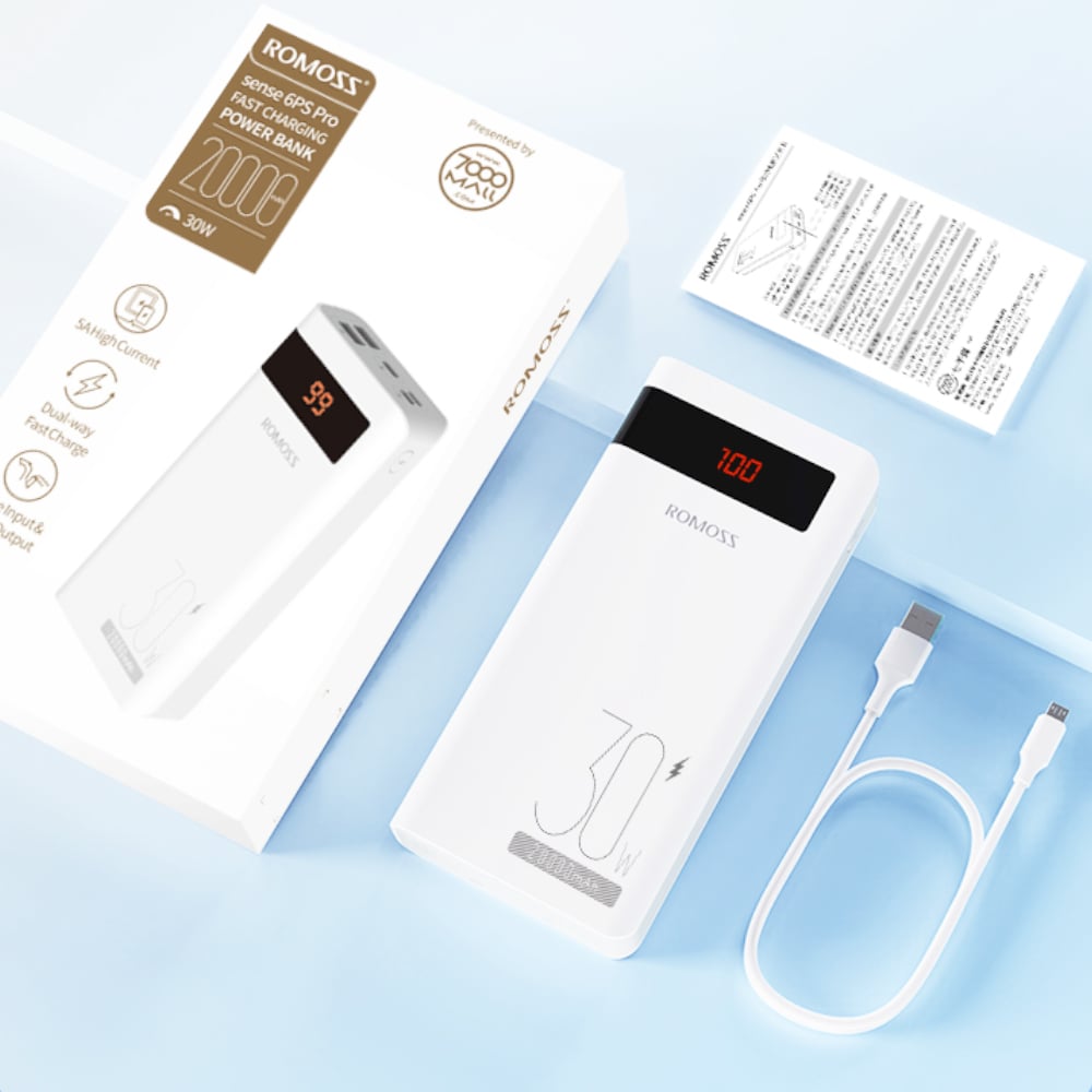 Romoss  20000mAh 30W Fast Charge Power Bank